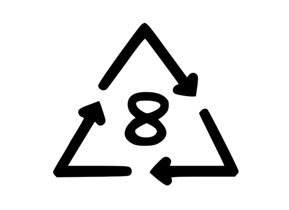 Recycle Symbol with Playful Mono 8 Review